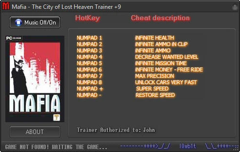 Mafia - The City of Lost Heaven: Трейнер/Trainer (+9) [1.2] {l0wb1t}