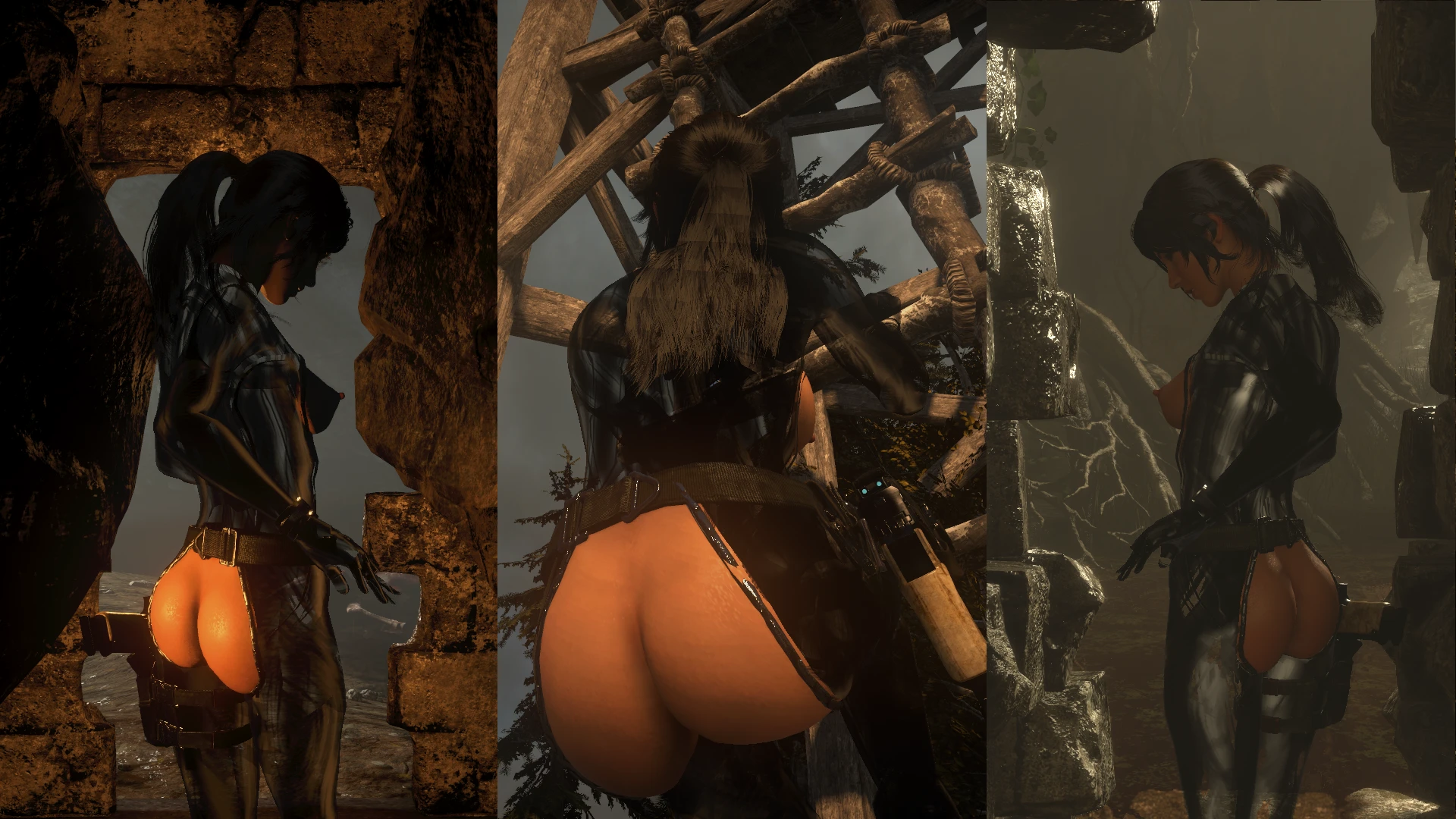 Rise of the Tomb Raider "Обнажённая стэлс Лара"