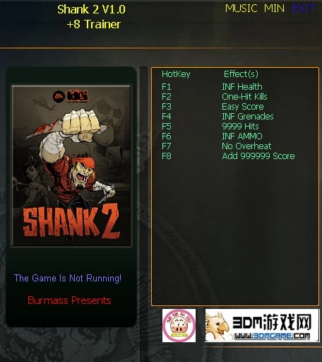 Shank 2: Трейнер/Trainer (+8) [1.0] {testhawk}