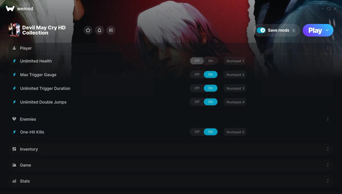 Devil May Cry HD Collection (DmC 1) "Трейнер +10" [UPD: 17.06.2025] {STiNGERR / WeMod}