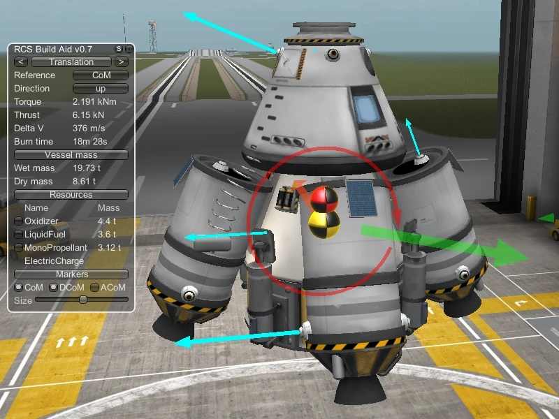 Kerbal Space Program "RCS Build Aid v0.7.7 для 1.0.5"