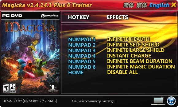 Magicka: Трейнер/Trainer (+6) [1.4.14.1] {FLiNG}