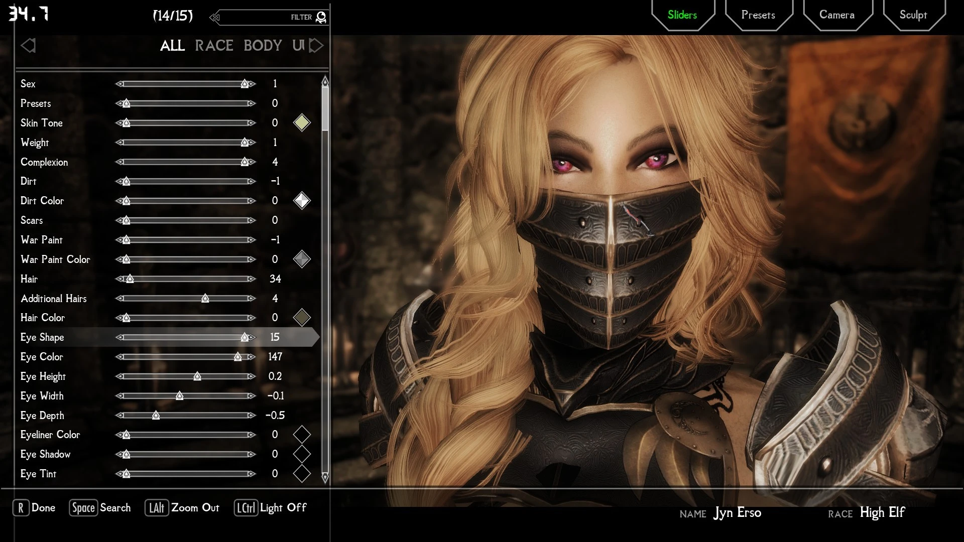 Skyrim "RaceMenu для LE и SE"