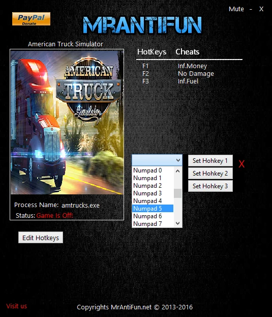 American Truck Simulator: Трейнер/Trainer (+3) [1.00] {MrAntiFun}