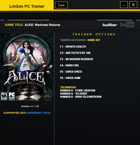 Alice: Madness Returns: Трейнер (+7) [1.1.0] {LinGon}