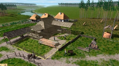 Градостроительная стратегия Ostriv с видами украинского села XVIII века