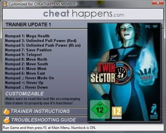 Twin Sector: Трейнер (+9) [1.0.0.1]   {CheatHappens}