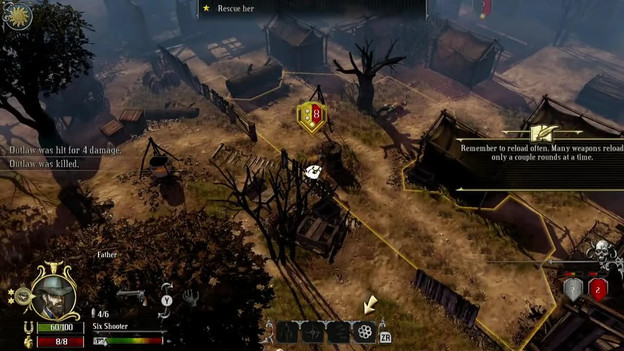 Геймплей Hard West на Nintendo Switch