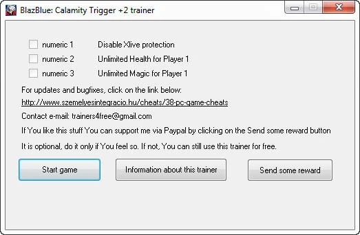 BlazBlue - Calamirity Trigger: Трейнер (+2) [1.0] {Geri}