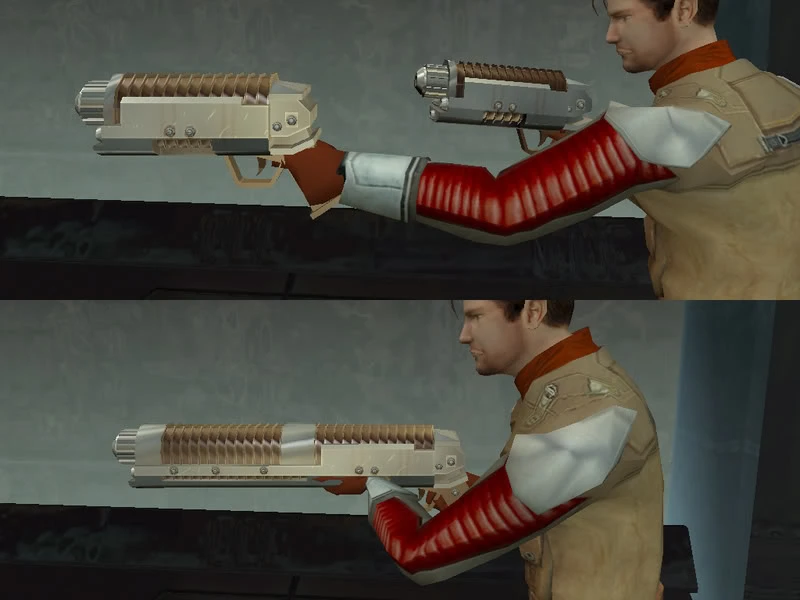 Star Wars: Knights of the Old Republic "Bryar pistol and rifle"