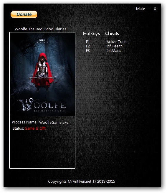 Woolfe - The Red Hood Diaries: Трейнер/Trainer (+2) [v.1.0 - 64Bit] {MrAntiFun}