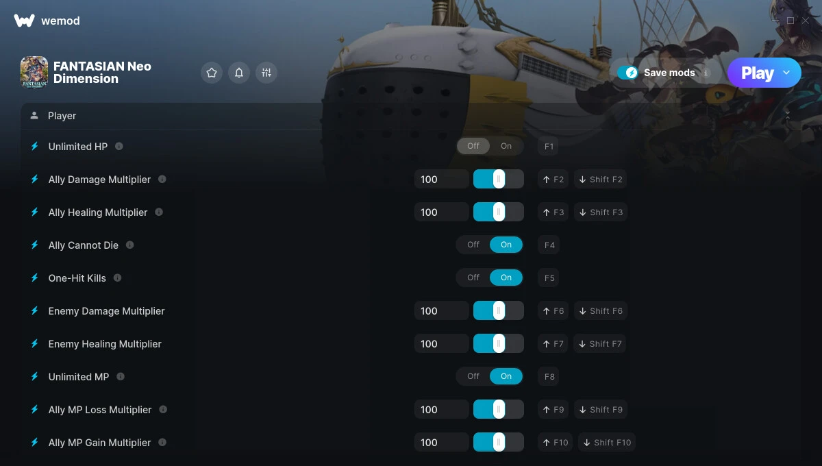 Fantasian: Neo Dimension "Трейнер +22 от WeMod: Редактор игрока, предметов, денег"