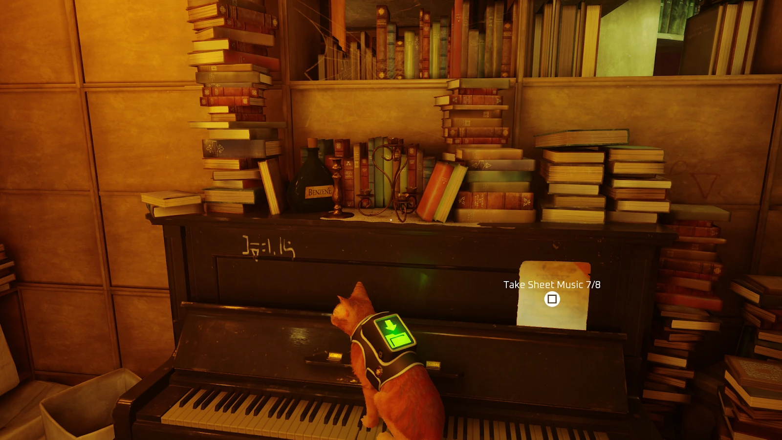 Расположение всех нотных листов в Stray