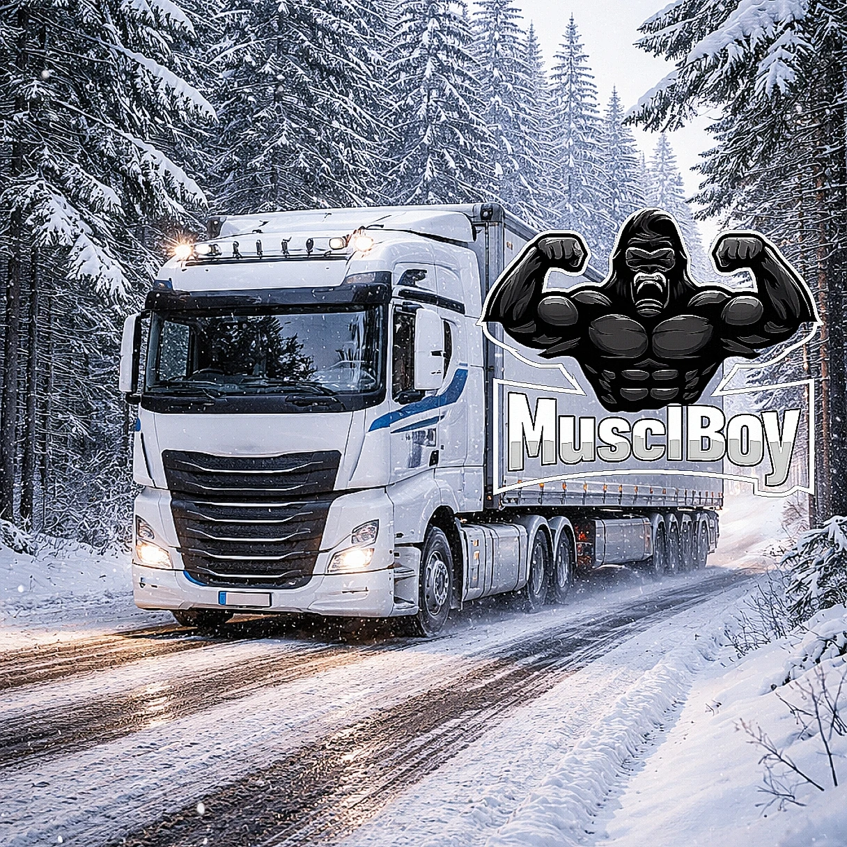 Euro Truck Simulator 2 " Зимний мод PNG Winter 1.57"