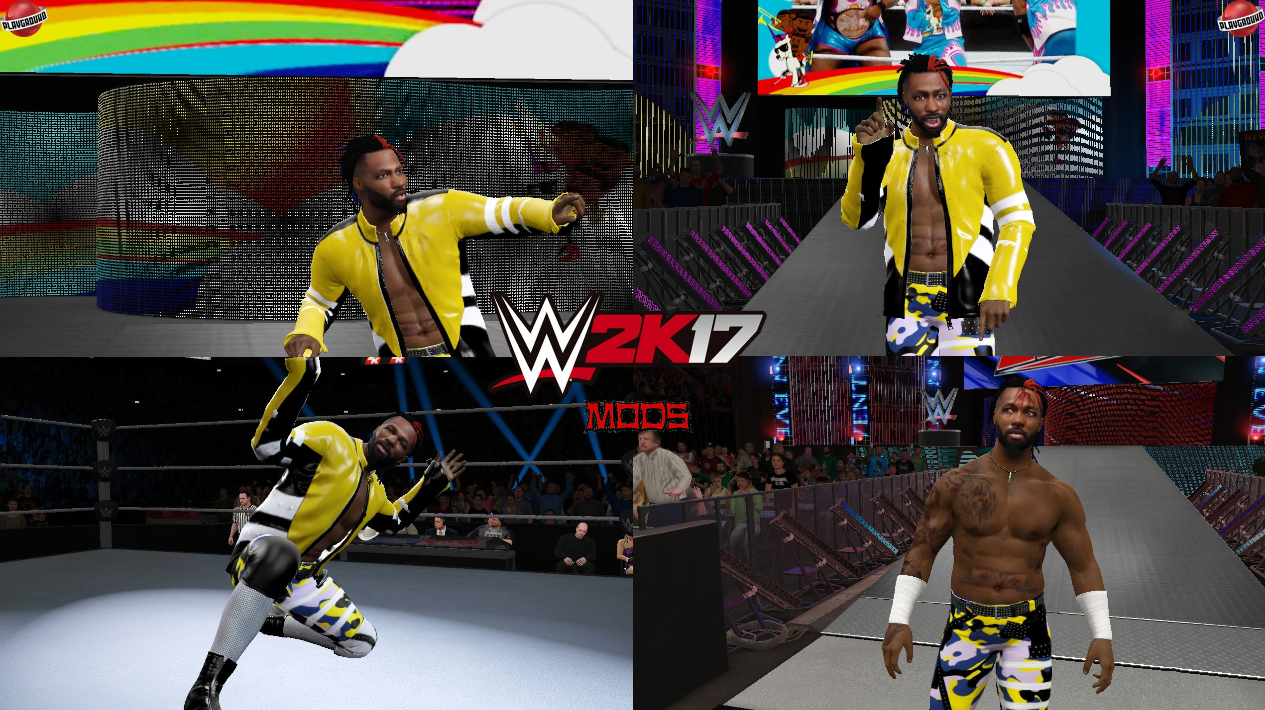 WWE 2K17 "Isaiah Scott (Лицевая анимация) WWE 2K19 Порт Мод"