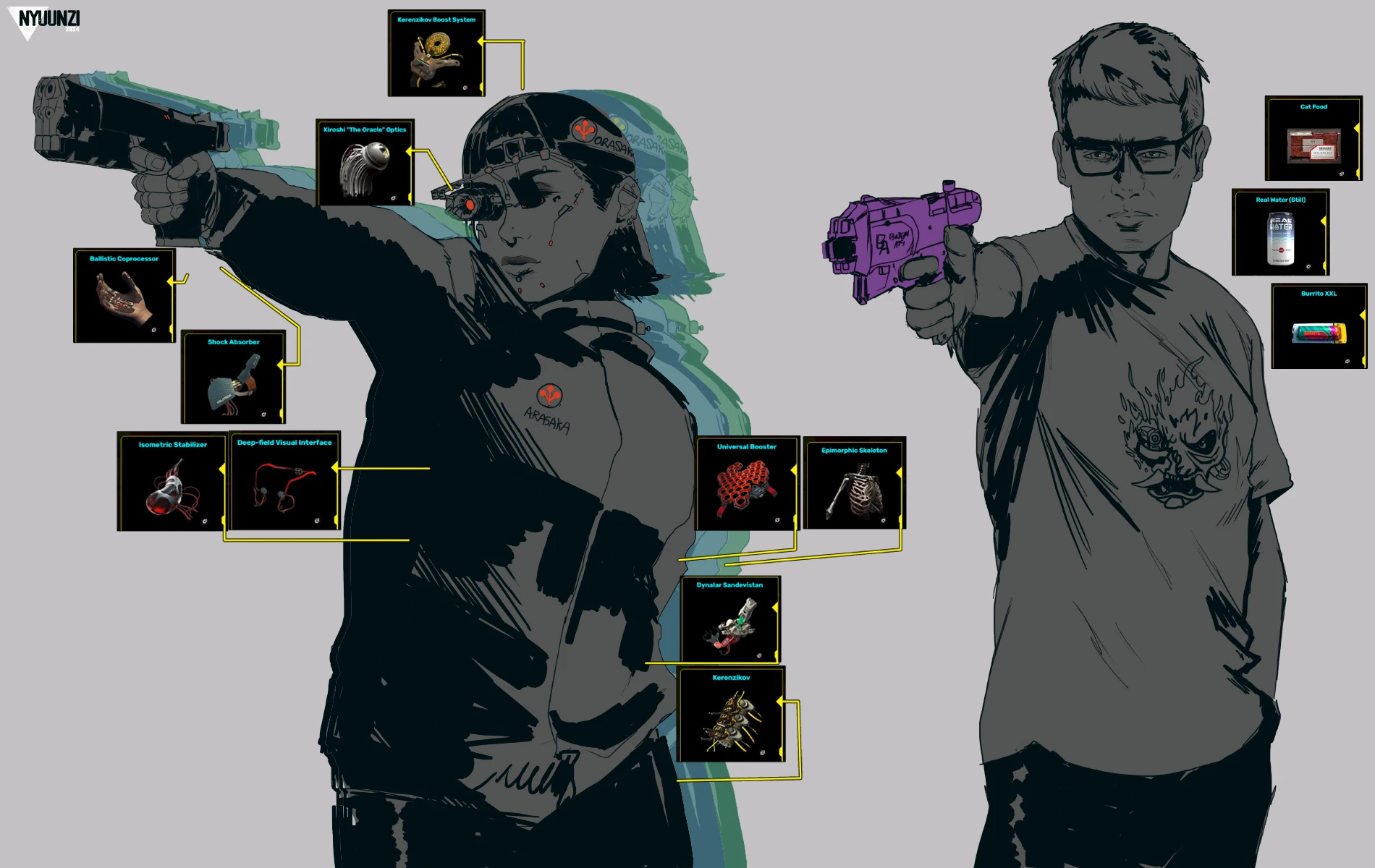 Киборг Арасаки и уличный стелок Хейвуда