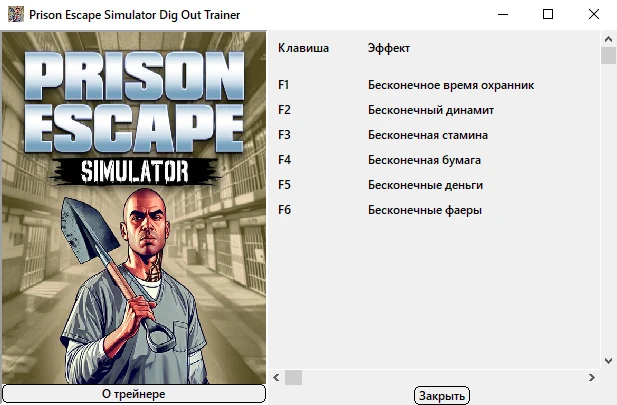 Prison Escape Simulator: Dig Out "Трейнер +6: Ресурсы, время, выносливость" {Bogdan Original}