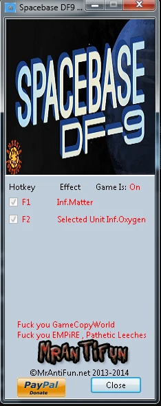 Spacebase DF9: Трейнер/Trainer (+2) [1.01] {MrAntiFun}