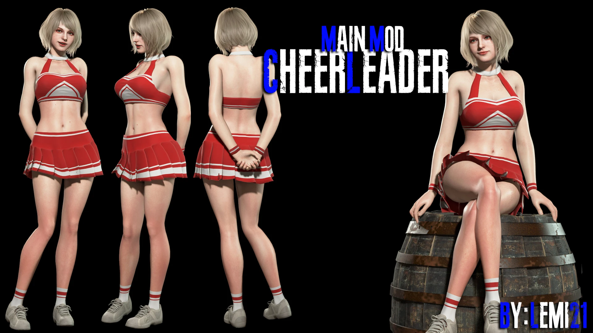 Resident Evil 4 Remake "Эшли чирлидерша" {Aqua}