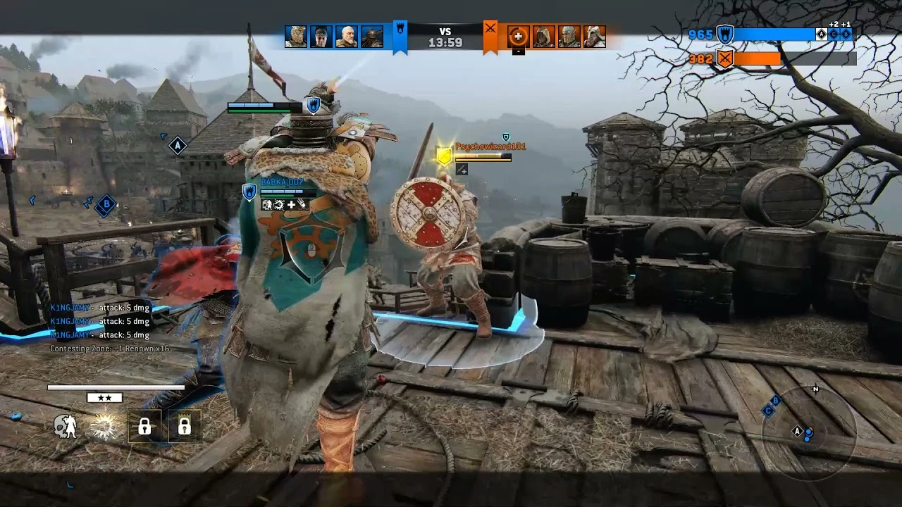 Запинали бедолагу в For Honor