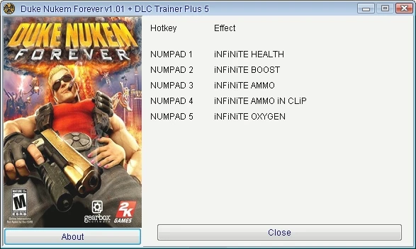 Duke Nukem Forever: Трейнер/Trainer (+5) [1.01 + DLC] {GRIZZLY/PlayGround.ru}