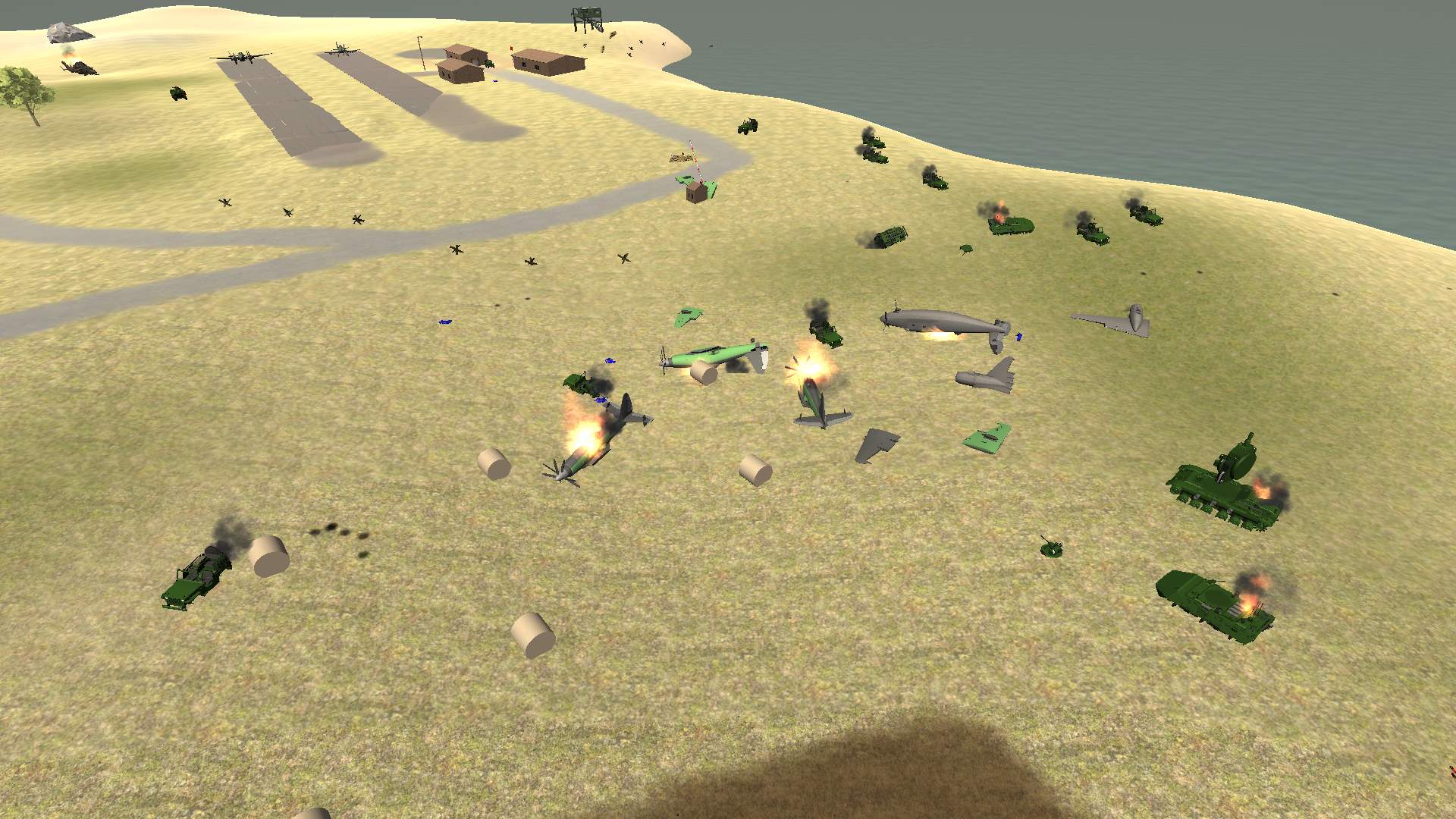 Как выглядел бы "Ravenfield", если бы подбитая техника не исчезала?