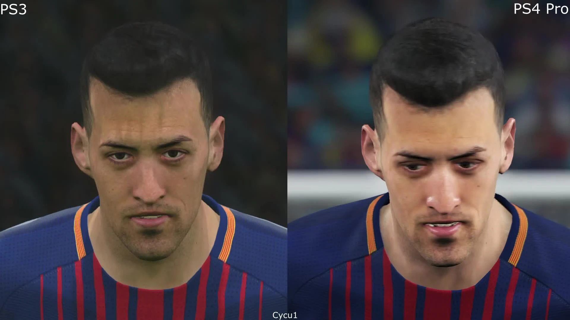 PES 2018 PS3 vs PS4 Pro Сравнение графики (Cycu1)