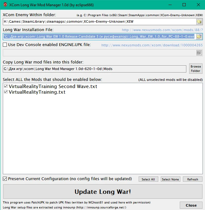 XCOM: Enemy Unknown "Long War Mod Manager"