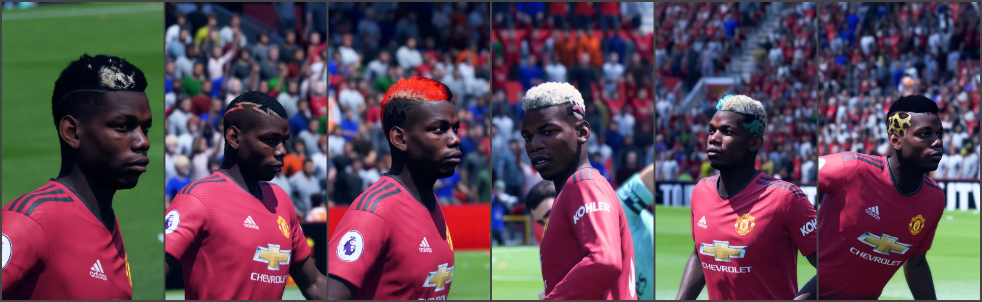 FIFA 19 "New hair style Pogba (6 версий)"