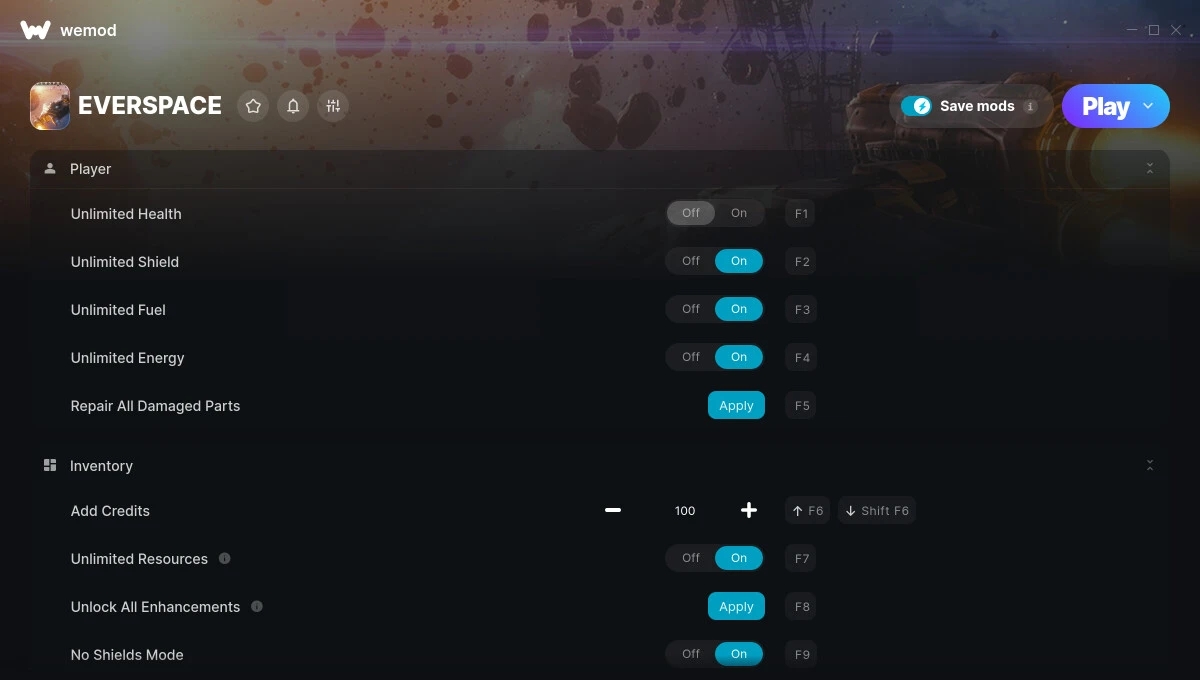 Everspace "Трейнер 11" [UPD: 29.05.2025] {Ol1m / WeMod}