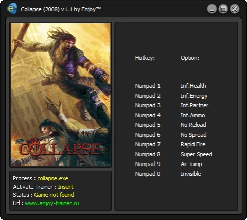Collapse (2008): Trainer/Трейнер [v1.1][Enjoy][ENJ]