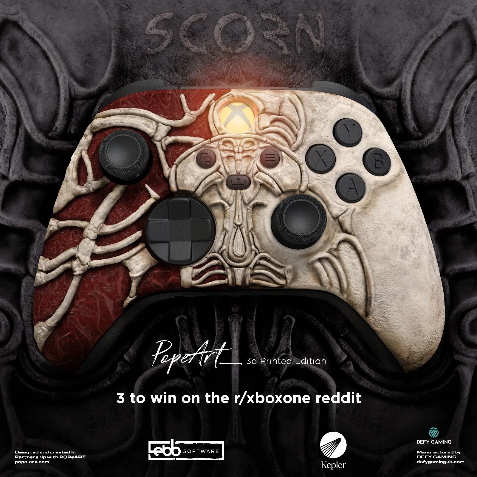 Ebb Software представили жуткий тематический геймпад Xbox One в стиле Scorn