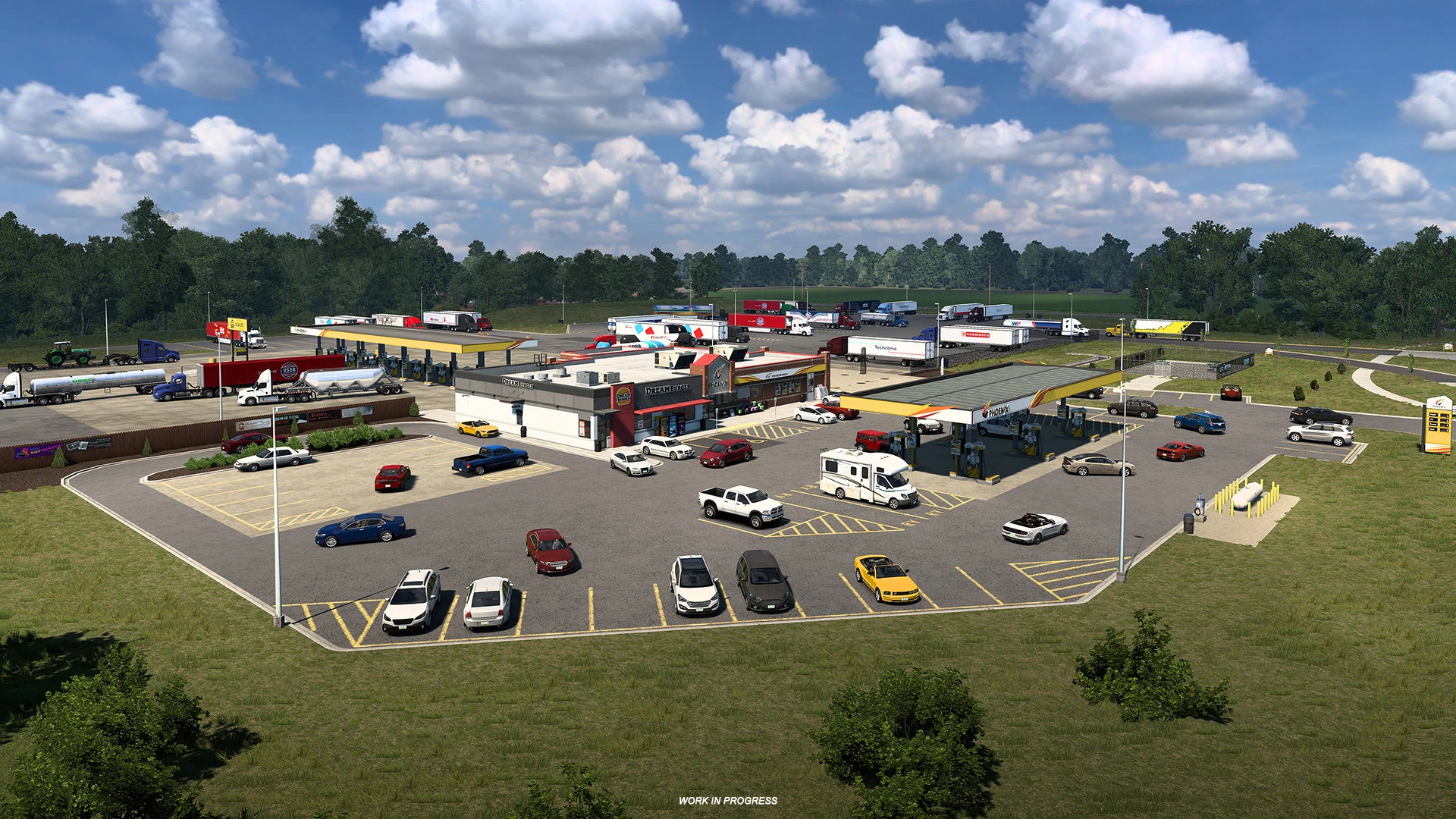 Новые скриншоты из будущего DLC Иллинойс для American Truck Simulator - Стоянки для грузовиков