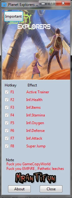 Planet Explorers: Трейнер/Trainer (+7) [0.75] {MrAntiFun}