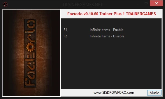 Factorio: Трейнер/Trainer (+1: Заморозка предметов / Freeze Items) [0.10.60] [TRAiNERGAMES]