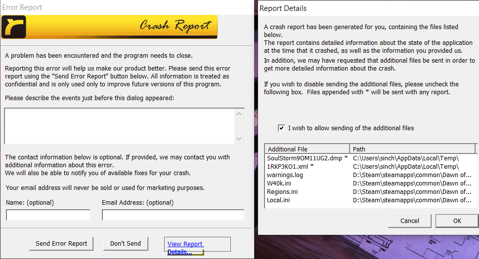 Soulstorm не запускается - вылетает с ошибкой