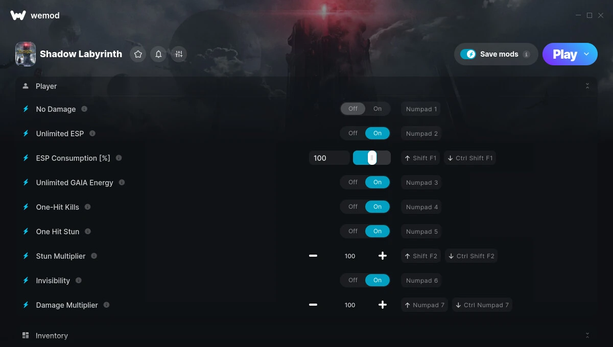 Shadow Labyrinth "Трейнер +19" [UPD: 21.07.2025] {GreenHouse / WeMod}