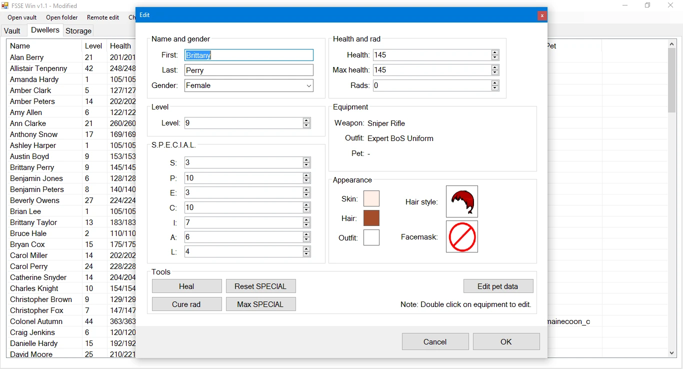 Fallout Shelter: Редактор сохранений / Save Editor [1.11] / [1.4]