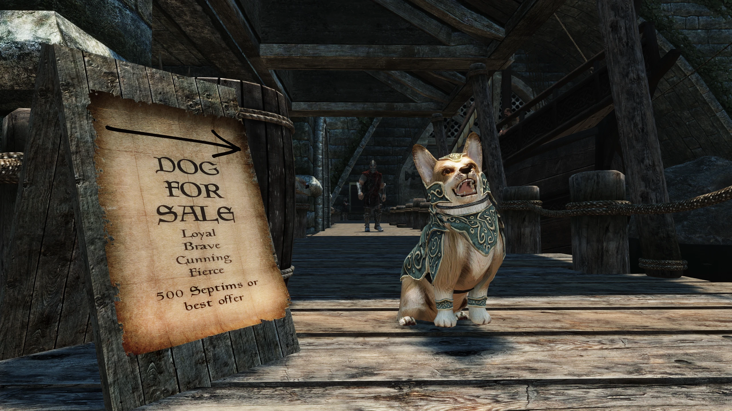 Skyrim SE "Корги Глэдис - Особая собака-компаньон"