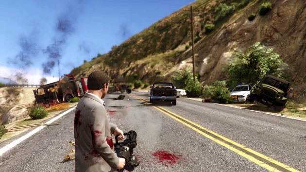 Grand Theft Auto 5 "Rocket Firing Guns"