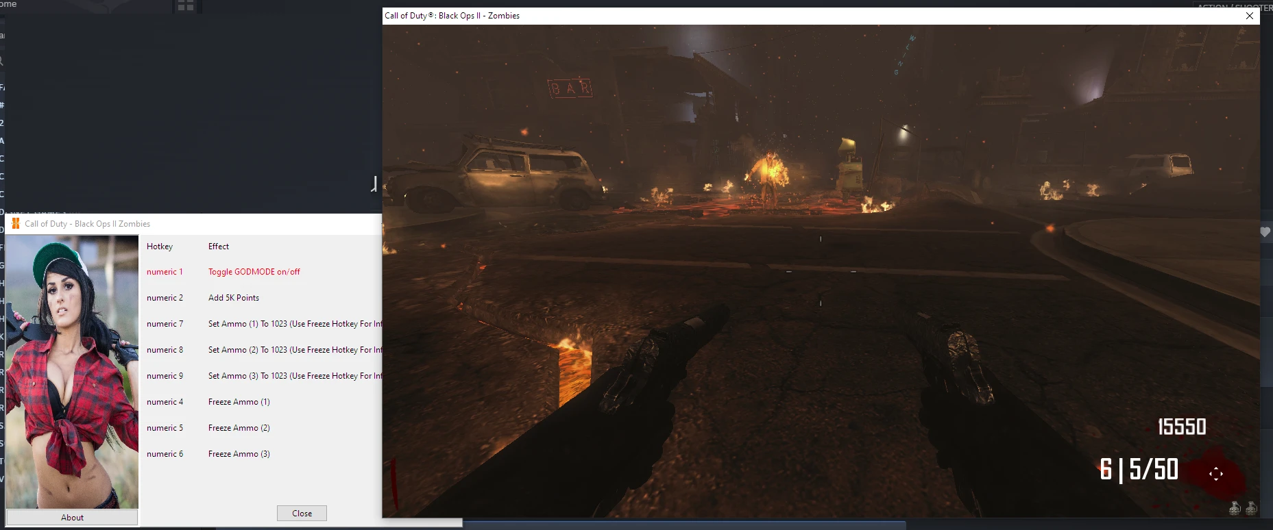 Call of Duty - Black Ops 2 Zombies "Трейнер +9 от DarksideLightside: Неуязвимость, патроны" [1.0]