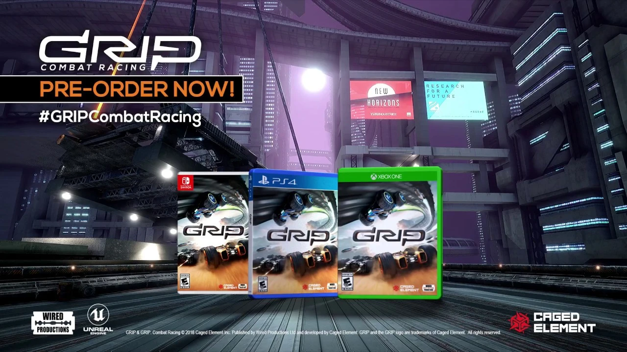 GRIP: Combat Racing - представлен новый трейлер футуристической гонки в версии для Nintendo Switch