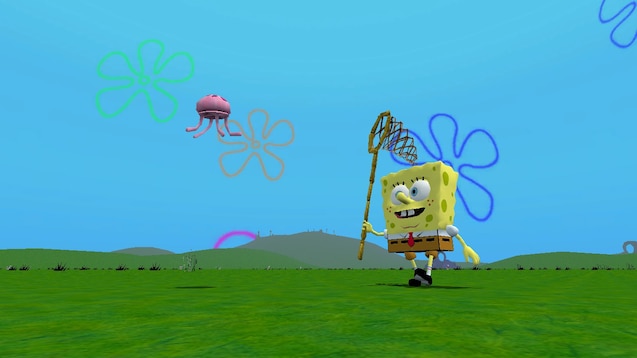 Garry's Mod "GM Flatgrass в Стиле Губки Боба"