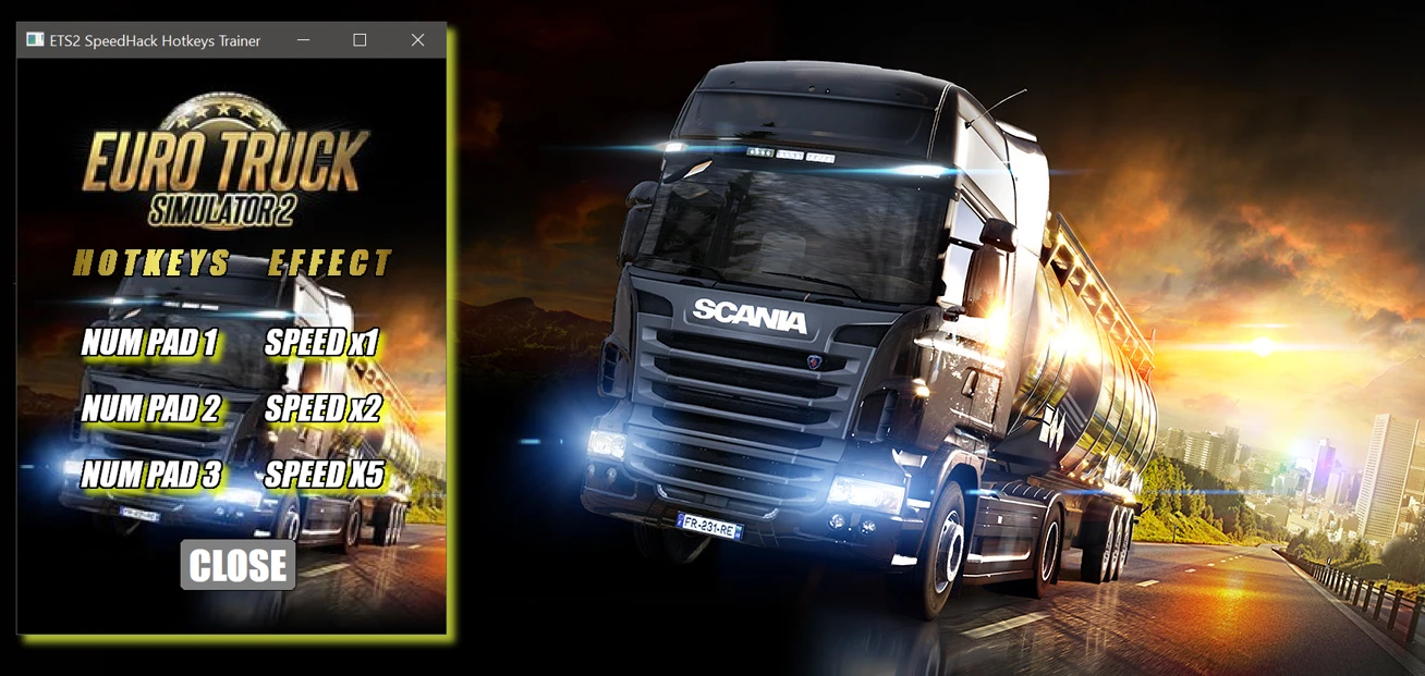 Euro Truck Simulator 2 "Трейнер +1: Спидхак" [1.0] {mephilit}