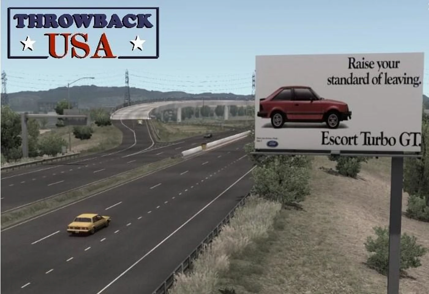 American Truck Simulator "Билборды - возвращение в США 1980-х v1.0 (1.39)"