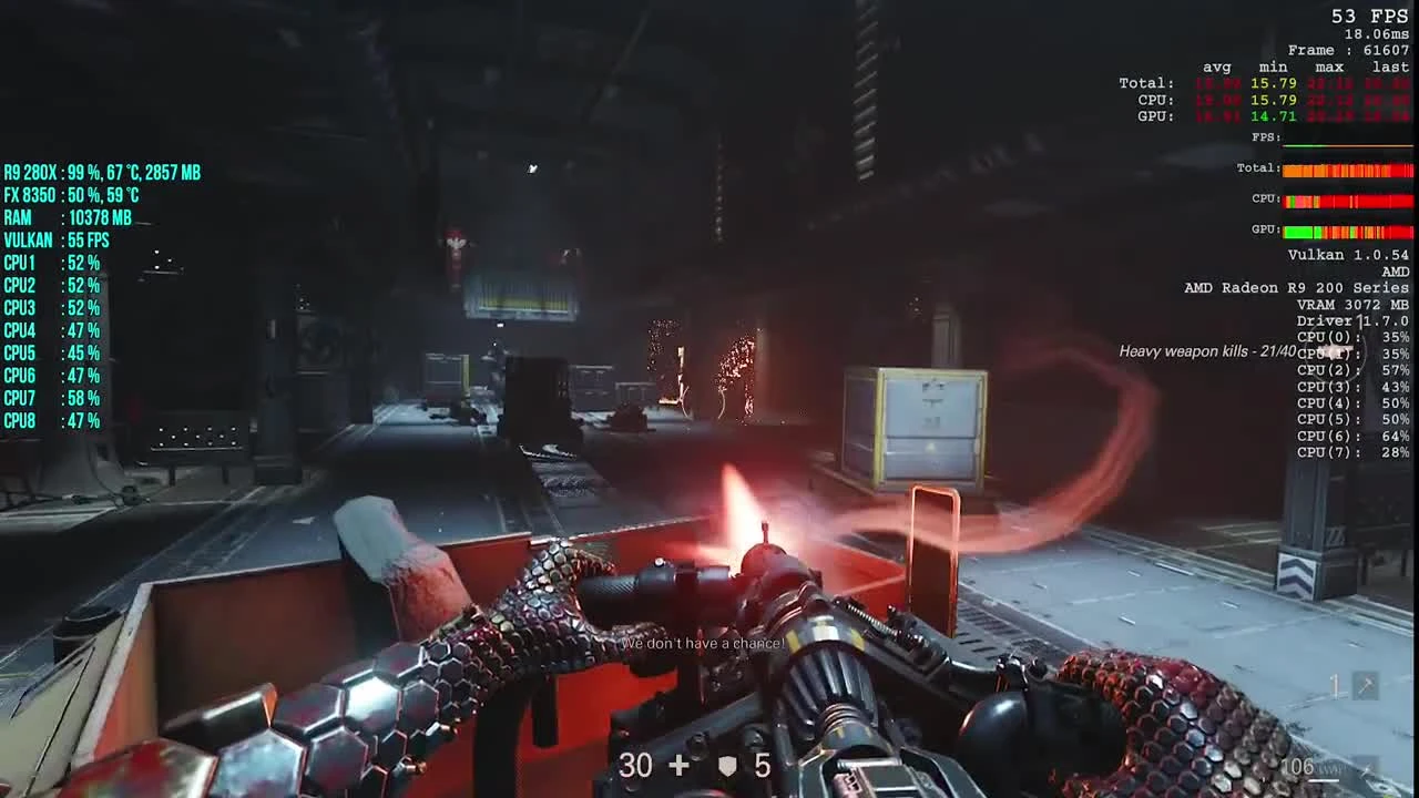 Wolfenstein II The New Colossus: FPS Тест R9 280X FX 8350