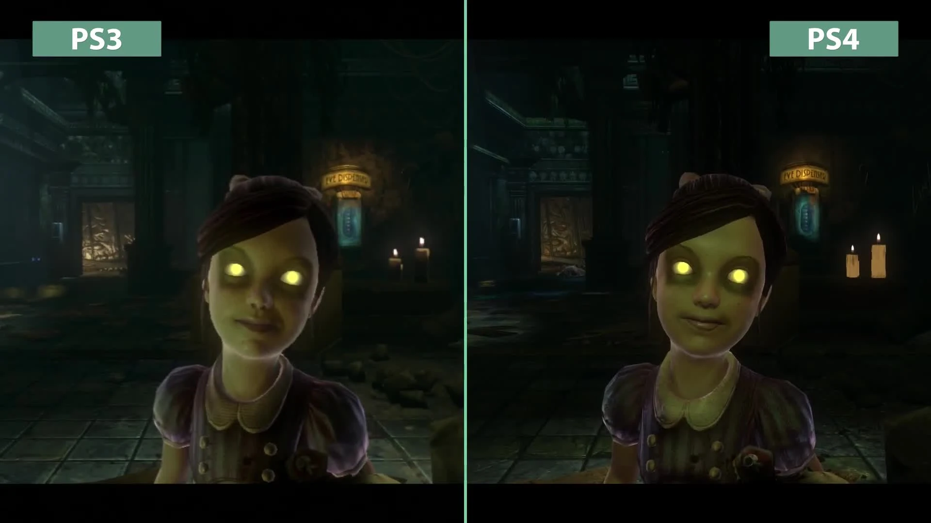 BioShock 2 - Сравнение графики PS3 Original vs PS4 Remaster (Candyland)