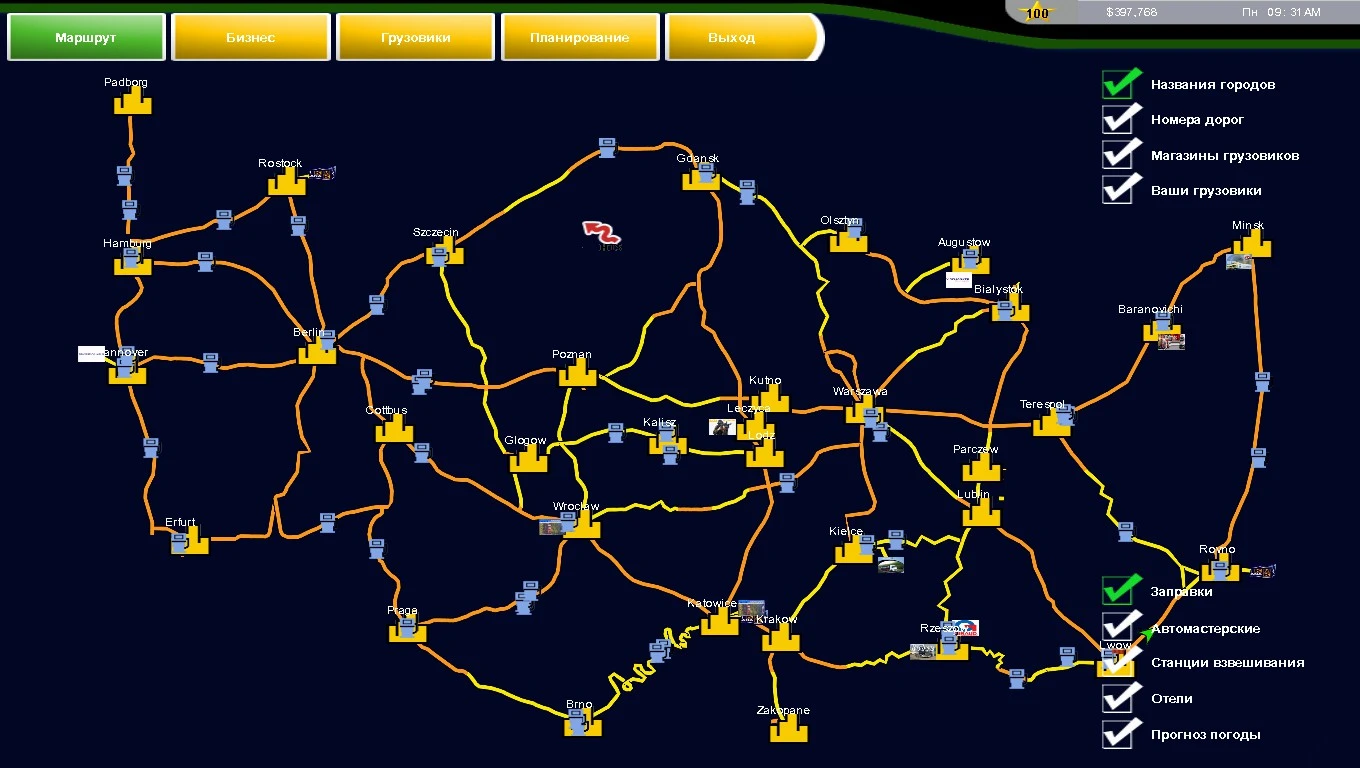 18 Wheels of Steel: Pedal to the Metal "Polish Map Mod"