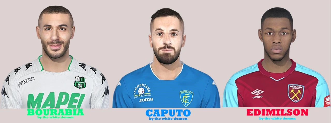 PES 2019 "Fernandes, Caputo, Mehdi Bourabia Faces By The White Demon"