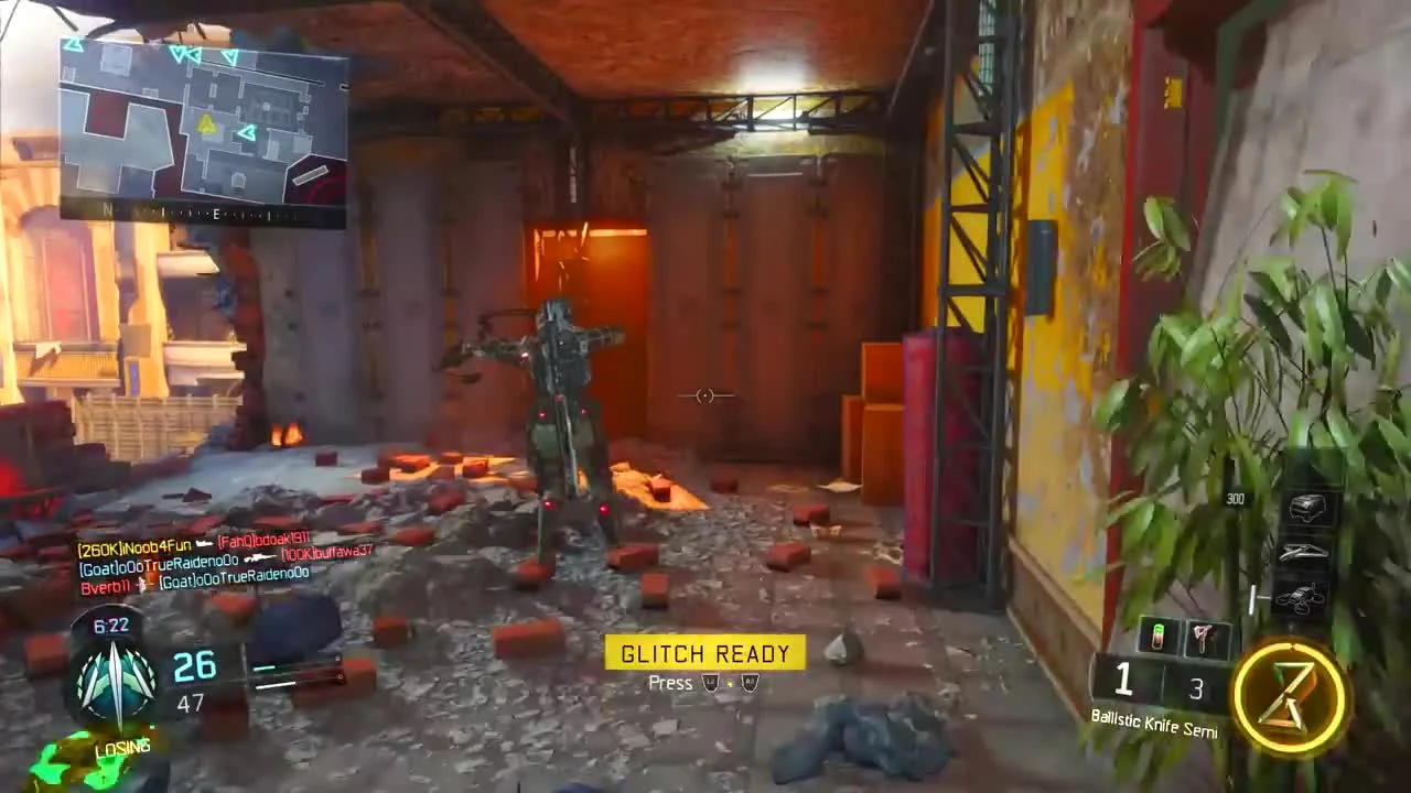 Безумный Трикшот баллистическим ножом. (Black Ops 3)